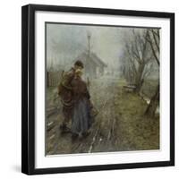 Schwerer Gang (Der Gang Nach Bethlehem), um 1890-Fritz von Uhde-Framed Giclee Print