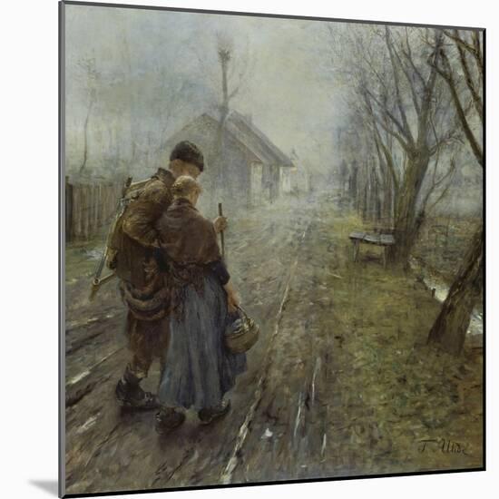 Schwerer Gang (Der Gang Nach Bethlehem), um 1890-Fritz von Uhde-Mounted Giclee Print