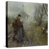 Schwerer Gang (Der Gang Nach Bethlehem), um 1890-Fritz von Uhde-Stretched Canvas