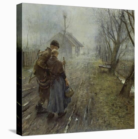 Schwerer Gang (Der Gang Nach Bethlehem), um 1890-Fritz von Uhde-Stretched Canvas