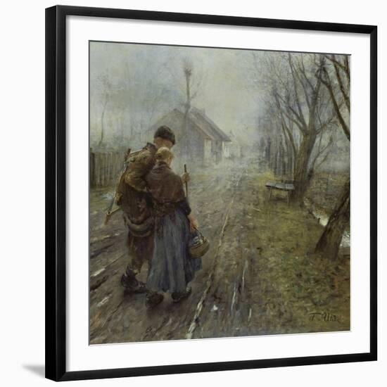 Schwerer Gang (Der Gang Nach Bethlehem), um 1890-Fritz von Uhde-Framed Giclee Print