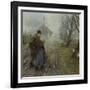 Schwerer Gang (Der Gang Nach Bethlehem), um 1890-Fritz von Uhde-Framed Giclee Print