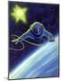 Sci Fi - Astronaut Floating in Space, 1966-null-Mounted Giclee Print