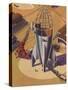 Sci Fi - Building Rocket Ship, 1948-null-Stretched Canvas