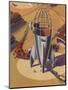 Sci Fi - Building Rocket Ship, 1948-null-Mounted Giclee Print