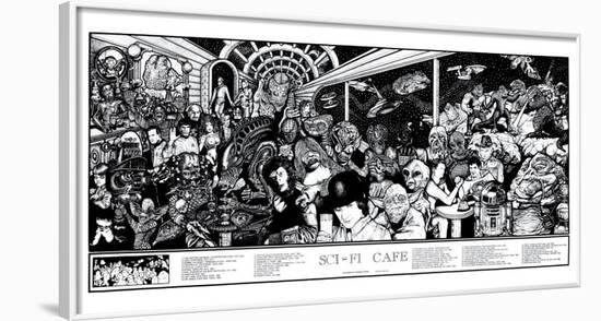 Sci-Fi Cafe-Howard Teman-Framed Poster