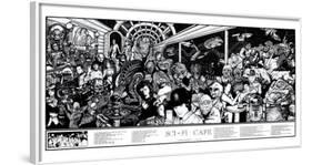 Sci-Fi Cafe-Howard Teman-Framed Poster