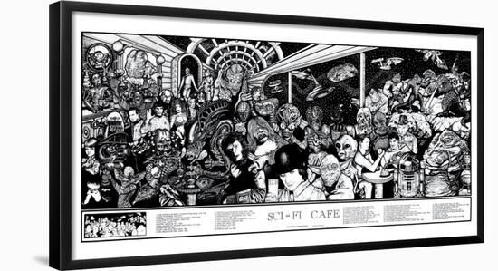 Sci-Fi Cafe-Howard Teman-Framed Poster