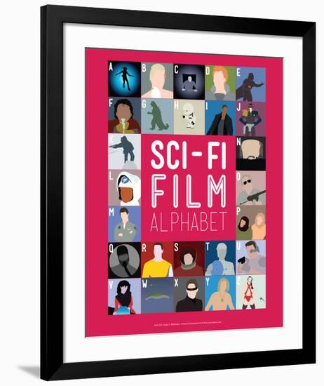 Sci-Fi Film Alphabet - A to Z-Stephen Wildish-Framed Giclee Print