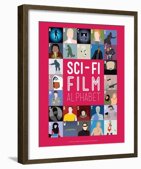 Sci-Fi Film Alphabet - A to Z-Stephen Wildish-Framed Giclee Print