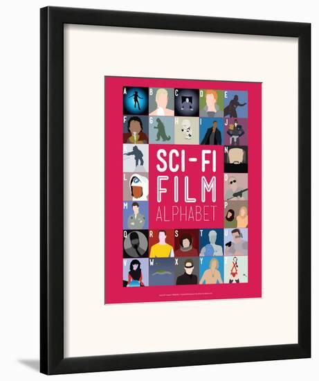 Sci-Fi Film Alphabet - A to Z-Stephen Wildish-Framed Art Print