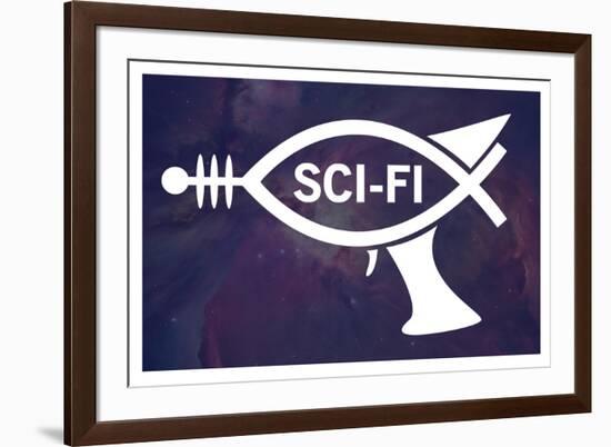 Sci-Fi Fish Humor-null-Framed Art Print