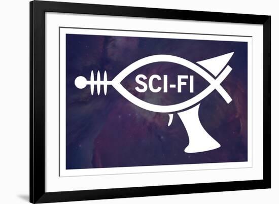 Sci-Fi Fish Humor-null-Framed Art Print