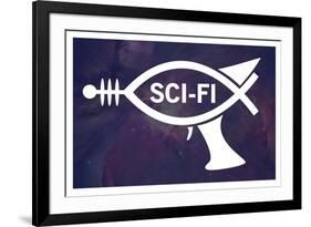 Sci-Fi Fish Humor-null-Framed Art Print