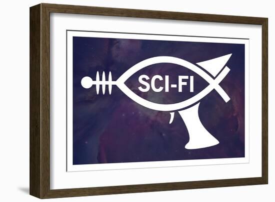 Sci-Fi Fish Humor-null-Framed Art Print