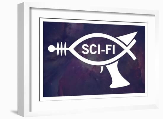 Sci-Fi Fish Humor-null-Framed Art Print