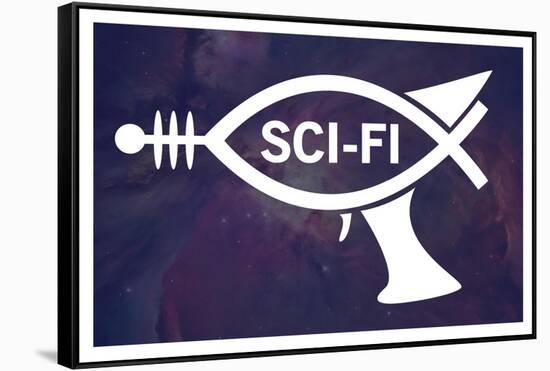 Sci-Fi Fish Humor-null-Framed Stretched Canvas