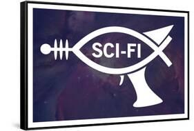 Sci-Fi Fish Humor-null-Framed Stretched Canvas