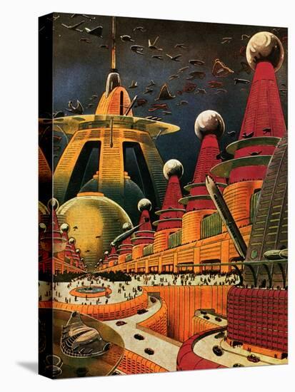Sci Fi - Future Atomic City, 1942-Frank R. Paul-Stretched Canvas