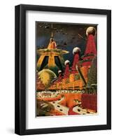 Sci Fi - Future Atomic City, 1942-Frank R. Paul-Framed Giclee Print