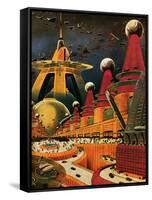 Sci Fi - Future Atomic City, 1942-Frank R. Paul-Framed Stretched Canvas