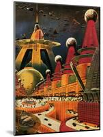 Sci Fi - Future Atomic City, 1942-Frank R. Paul-Mounted Giclee Print
