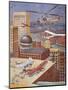 Sci Fi - Futuristic City Scene, 1931-null-Mounted Giclee Print