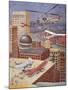 Sci Fi - Futuristic City Scene, 1931-null-Mounted Giclee Print