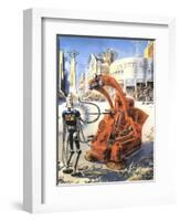 Sci Fi - Futuristic Robots, 1953-Frank R. Paul-Framed Giclee Print