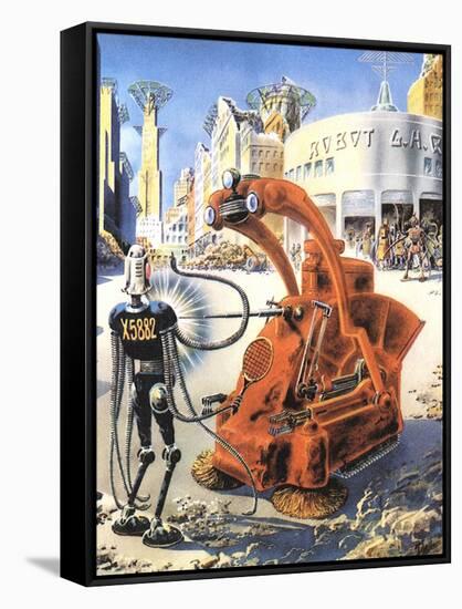 Sci Fi - Futuristic Robots, 1953-Frank R. Paul-Framed Stretched Canvas