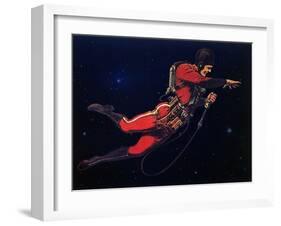 Sci Fi - Gravitron Jet Pack, 1928-Frank R. Paul-Framed Giclee Print