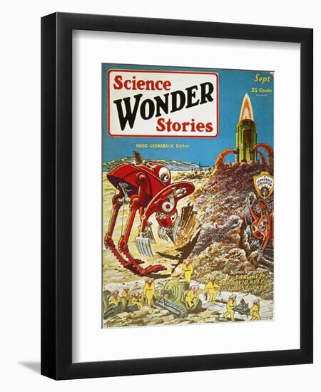 Sci-Fi Magazine Cover, 1929-Frank R. Paul-Framed Premium Giclee Print