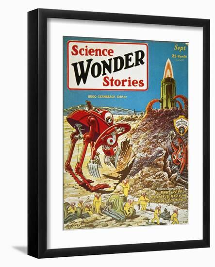 Sci-Fi Magazine Cover, 1929-Frank R. Paul-Framed Giclee Print