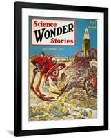 Sci-Fi Magazine Cover, 1929-Frank R. Paul-Framed Giclee Print