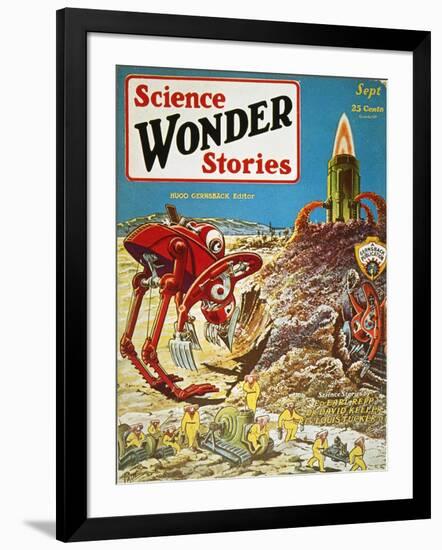 Sci-Fi Magazine Cover, 1929-Frank R. Paul-Framed Giclee Print