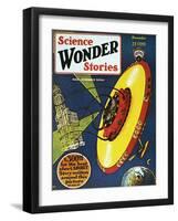 Sci-Fi Magazine Cover, 1929-Frank R. Paul-Framed Giclee Print