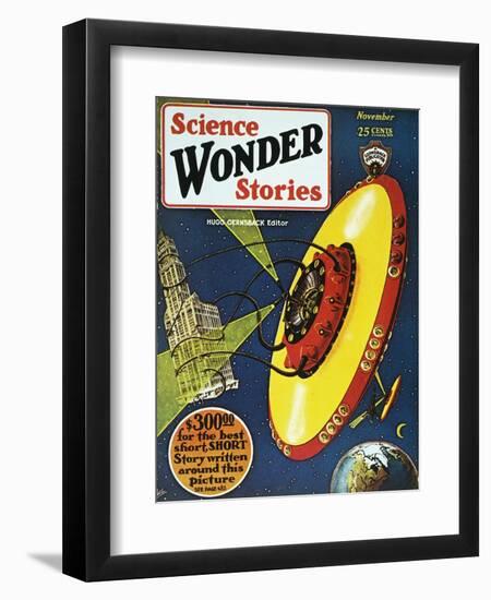 Sci-Fi Magazine Cover, 1929-Frank R. Paul-Framed Premium Giclee Print