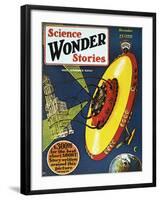 Sci-Fi Magazine Cover, 1929-Frank R. Paul-Framed Giclee Print