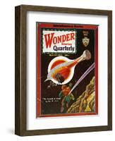 Sci-Fi Magazine Cover, 1931-Frank R. Paul-Framed Premium Giclee Print