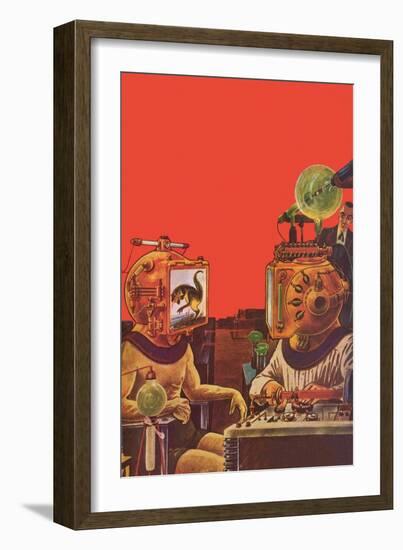 Sci Fi - Projection Helmets, 1929-Frank R Paul-Framed Giclee Print