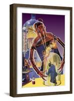 Sci Fi - Robot and Victims, 1939-Howard V. Brown-Framed Giclee Print