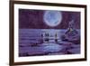 Sci Fi - Spacemen on Blue Alien Planet, 1966-null-Framed Giclee Print