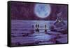 Sci Fi - Spacemen on Blue Alien Planet, 1966-null-Framed Stretched Canvas