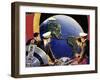 Sci Fi - Steering Spaceship, 1933-Frank R. Paul-Framed Giclee Print