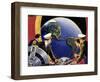 Sci Fi - Steering Spaceship, 1933-Frank R. Paul-Framed Premium Giclee Print