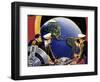 Sci Fi - Steering Spaceship, 1933-Frank R. Paul-Framed Premium Giclee Print