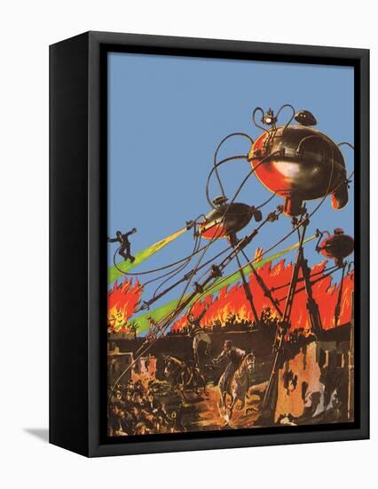 Sci Fi - War of the Worlds, 1927-Frank R Paul-Framed Stretched Canvas