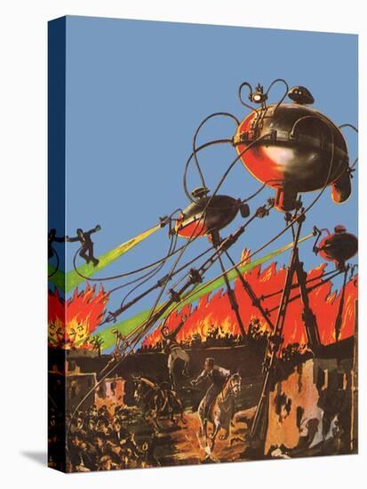 Sci Fi - War of the Worlds, 1927-Frank R Paul-Stretched Canvas