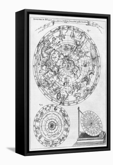 Sciathericon for Determining Time-Middle Temple Library-Framed Stretched Canvas