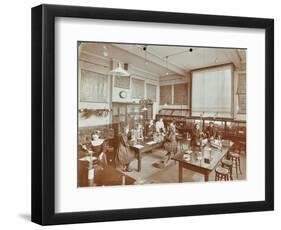 Science Class, Aristotle Road Girls School, Clapham, London, 1908-null-Framed Photographic Print